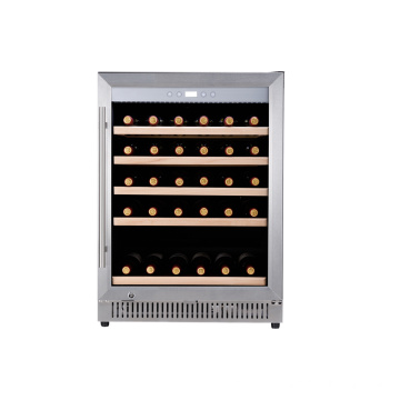 Display digital do compressor 118L construído em um refrigerador de vinho